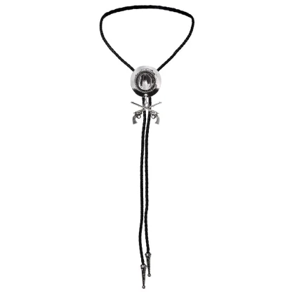 Bolo Tie with Double Gun and Cowboy Hat Design - Image 7