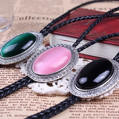 Formal Bolo Tie with Gemstone-like Design - Image 2