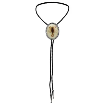 Gemstone-like Bolo Tie with Scorpion Design - Image 3