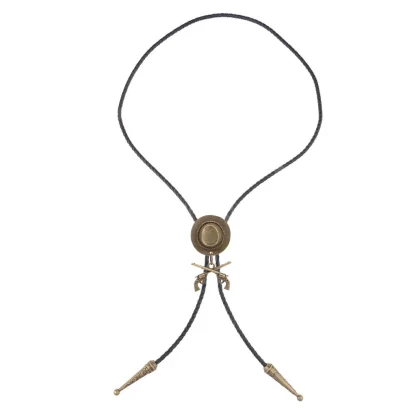 Bolo Tie with Double Gun and Cowboy Hat Design - Image 13