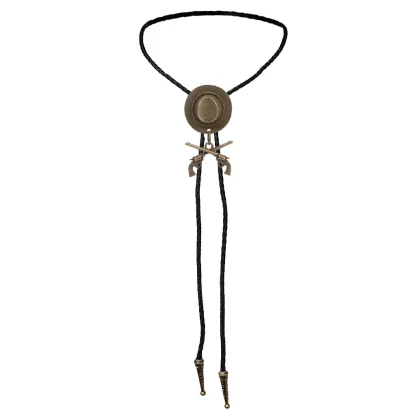 Bolo Tie with Double Gun and Cowboy Hat Design - Image 12