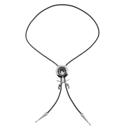 Bolo Tie with Double Gun and Cowboy Hat Design - Image 8