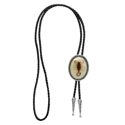 Gemstone-like Bolo Tie with Scorpion Design - Image 15