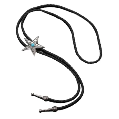 Star Shape Pendant Western Tie - Image 5