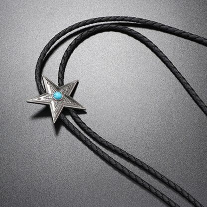 Star Shape Pendant Western Tie - Image 7