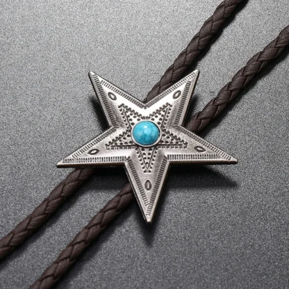 Star Shape Pendant Western Tie