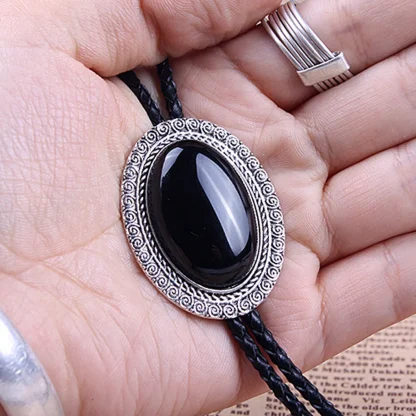 Luxury Gemstone-like Bolo Tie with Oval Shaped - Image 7