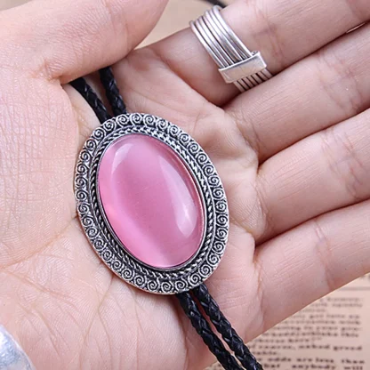 Luxury Gemstone-like Bolo Tie with Oval Shaped - Image 4