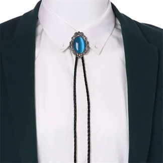 Elegant Vintage-style Bolo Tie with Gemstone-like