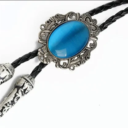 Elegant Vintage-style Bolo Tie with Gemstone-like - Image 4