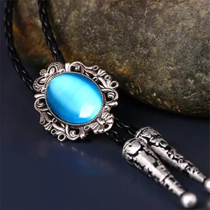 Elegant Vintage-style Bolo Tie with Gemstone-like - Image 12