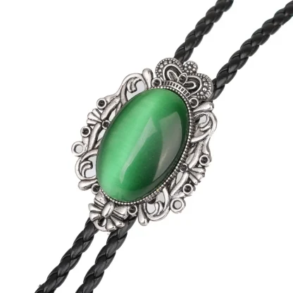 Elegant Vintage-style Bolo Tie with Gemstone-like - Image 7