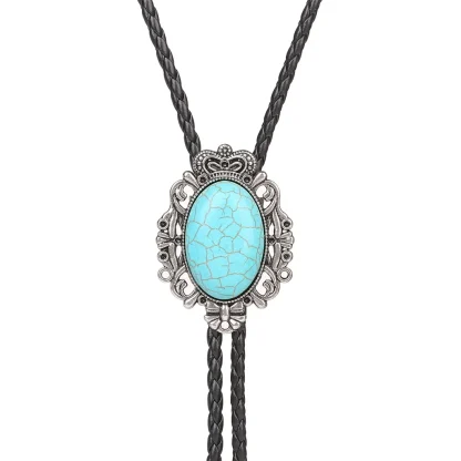 Elegant Vintage-style Bolo Tie with Gemstone-like - Image 11