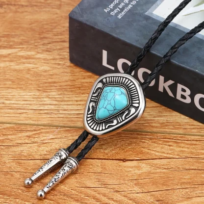 Asymmetrical Oval Shaped Bolo Tie - Image 2