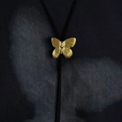 Simple Bolo Tie with Butterfly Shape Pendant - Image 5