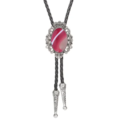 Elegant Vintage-style Bolo Tie with Gemstone-like - Image 13