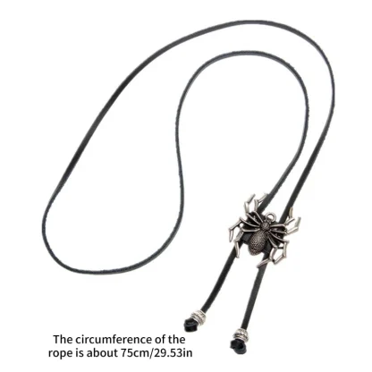 Adjustable Bolo Tie with Spider Shaped Pendant - Image 7