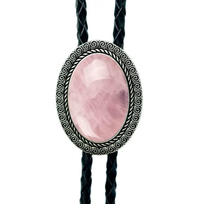 Luxury Gemstone-like Bolo Tie with Oval Shaped - Image 14