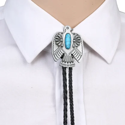 Eagle Western Tie with Embossed Design - Image 2