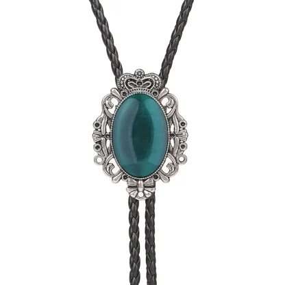 Elegant Vintage-style Bolo Tie with Gemstone-like - Image 8