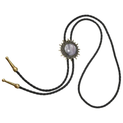 Round Retro Bolo Tie with Spike Edges - Image 8