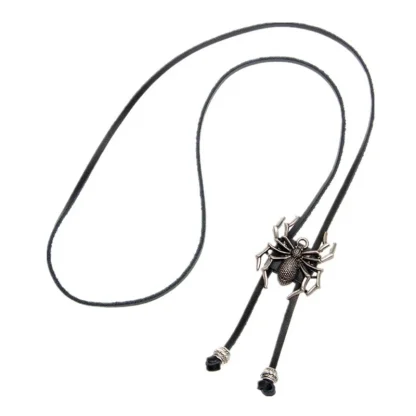 Adjustable Bolo Tie with Spider Shaped Pendant - Image 4