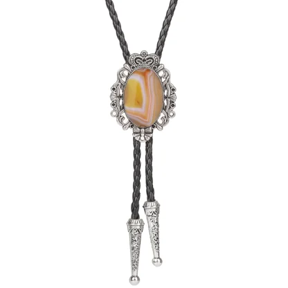 Elegant Vintage-style Bolo Tie with Gemstone-like - Image 14