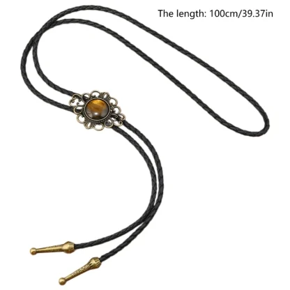 Round Retro Bolo Tie with Spike Edges - Image 6