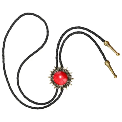 Round Retro Bolo Tie with Spike Edges - Image 5