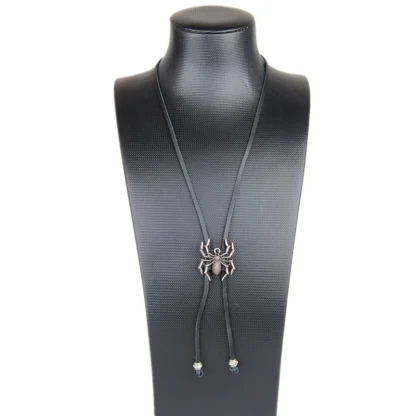 Adjustable Bolo Tie with Spider Shaped Pendant - Image 6