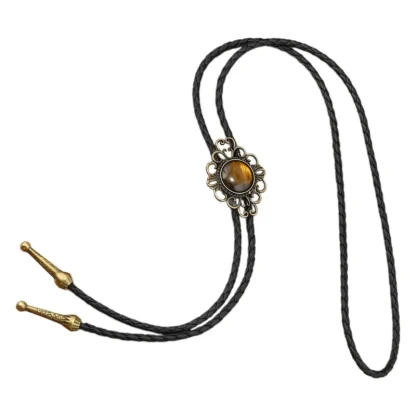 Round Retro Bolo Tie with Spike Edges - Image 10