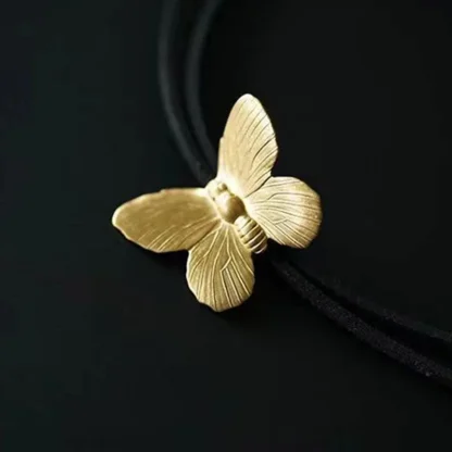 Simple Bolo Tie with Butterfly Shape Pendant - Image 3