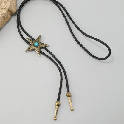 Vintage-style Western Tie with Star Pendant