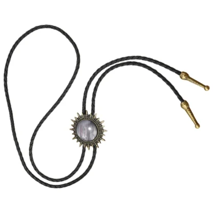 Round Retro Bolo Tie with Spike Edges - Image 7